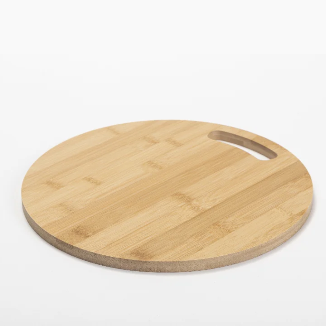 Round Hole Shape Bamboo Cutting Board (Sublimation & Engraving) | φ30cm