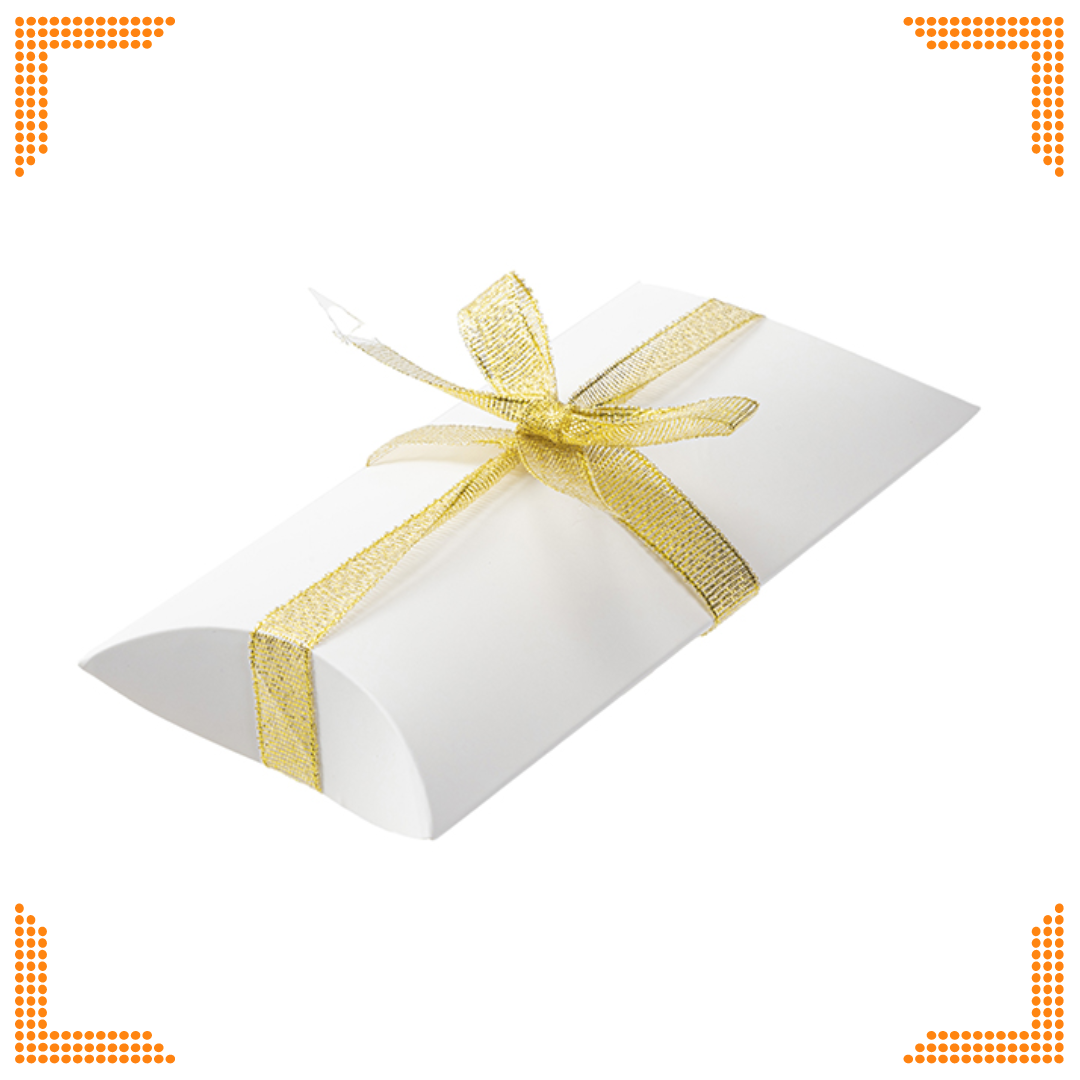 Sublimation White Gift Box with Ribbon (16 x 8.5 x 3cm) | Pack of 10