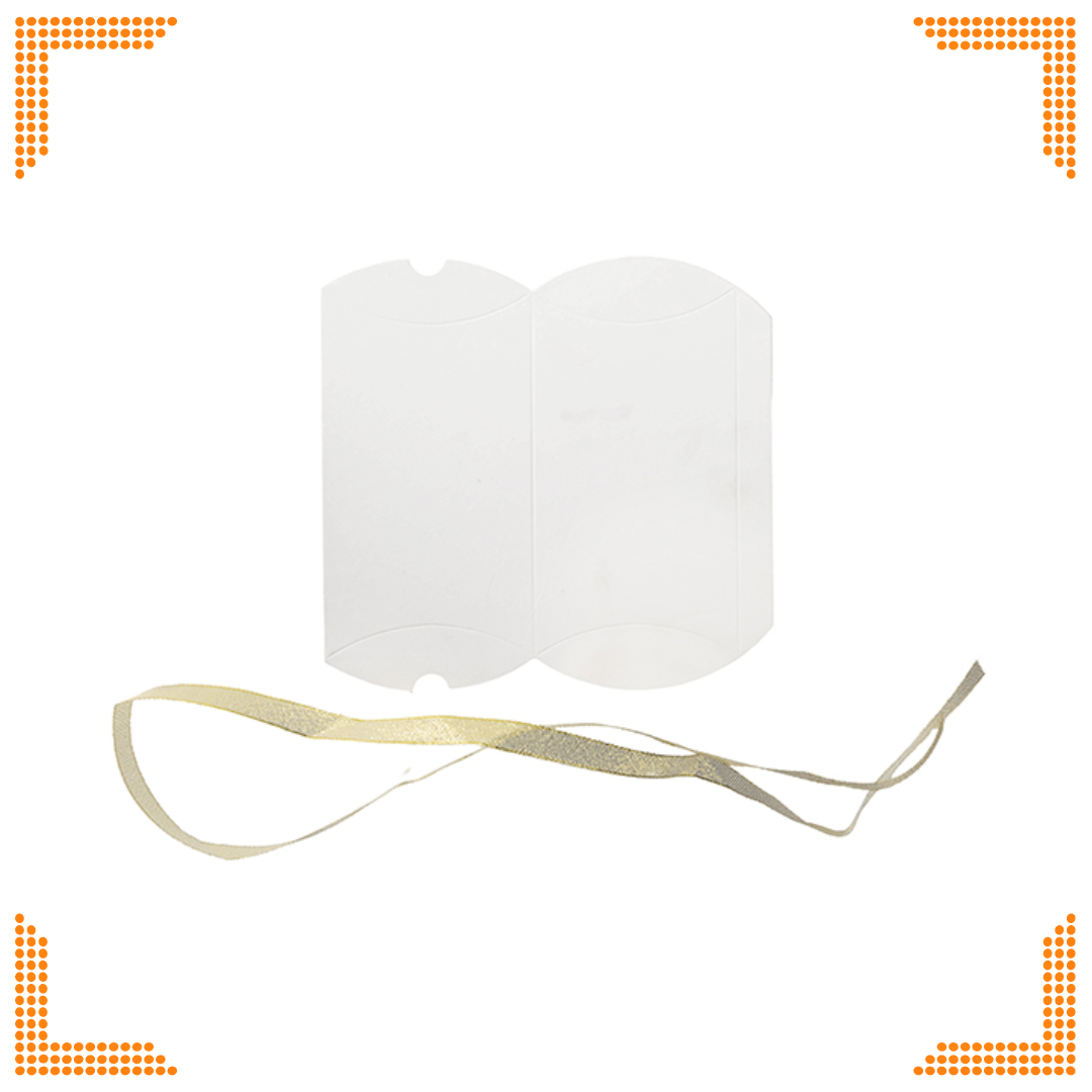 Sublimation White Gift Box with Ribbon (16 x 8.5 x 3cm) | Pack of 10