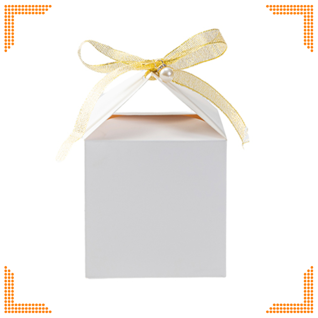 Sublimation White Gift Box with Ribbon (9 x 9 x 12cm) | Pack of 10