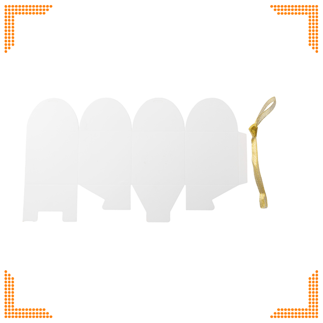 Sublimation White Gift Box with Ribbon (9 x 9 x 12cm) | Pack of 10