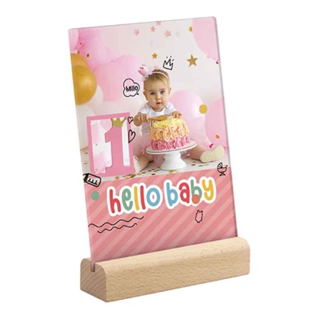 Acrylic Photo Frame with LED warm light base | 15.2 x 20.3cm