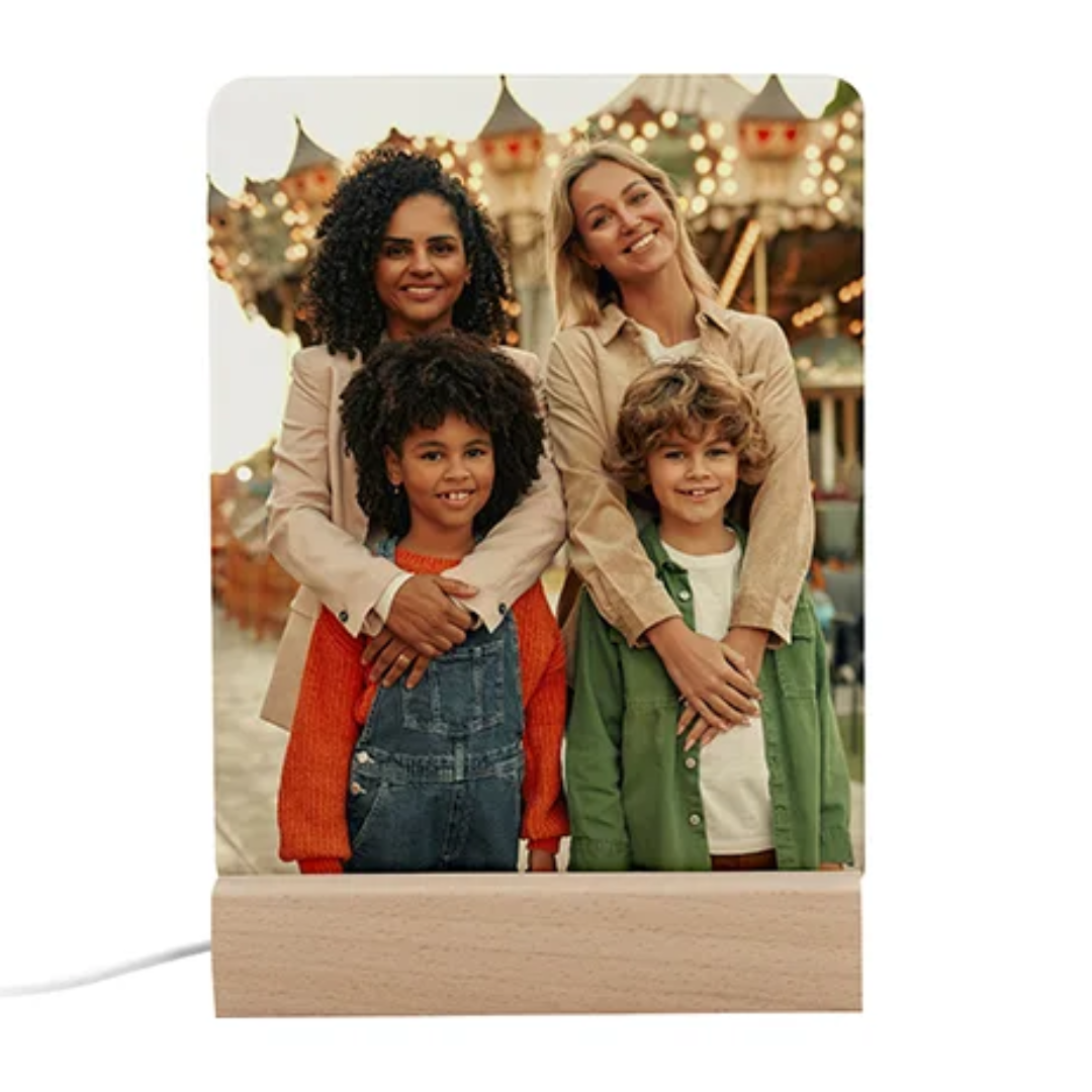 Acrylic Photo Frame with LED warm light base | 15.2 x 20.3cm