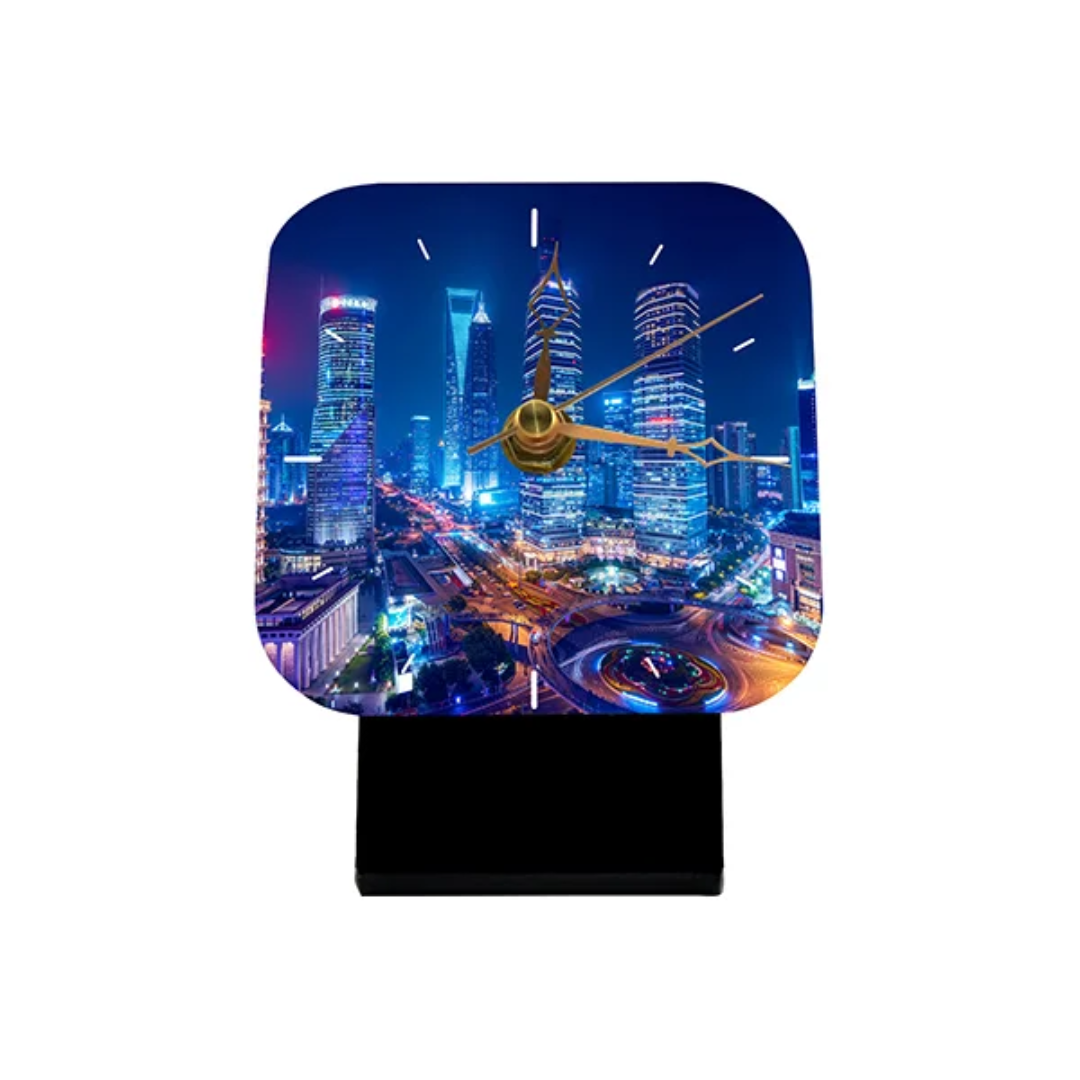 Desktop MDF Sublimation Clock 10x10cm