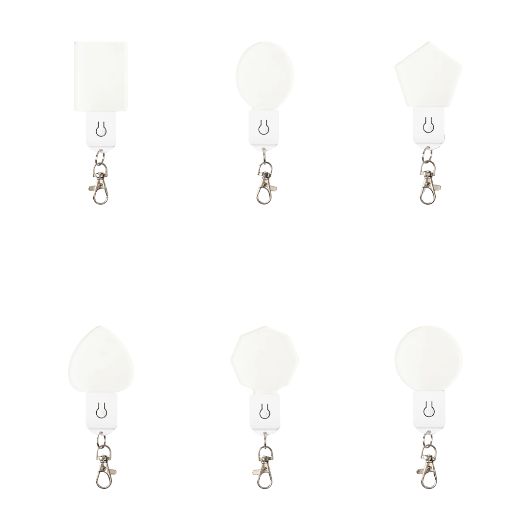 Sublimation LED Acrylic Light Up Keyrings (7 colours)