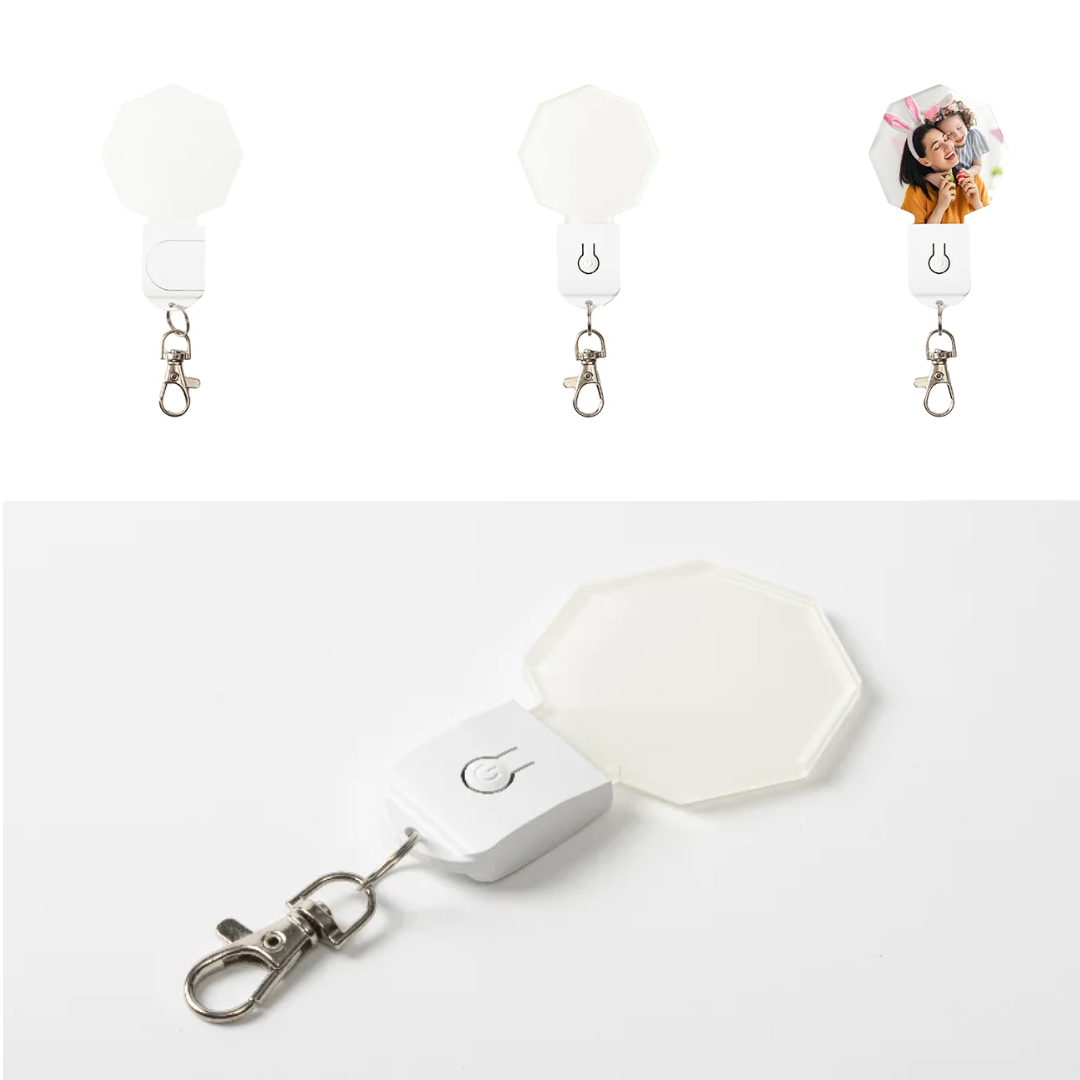 Sublimation LED Acrylic Light Up Keyrings (7 colours)