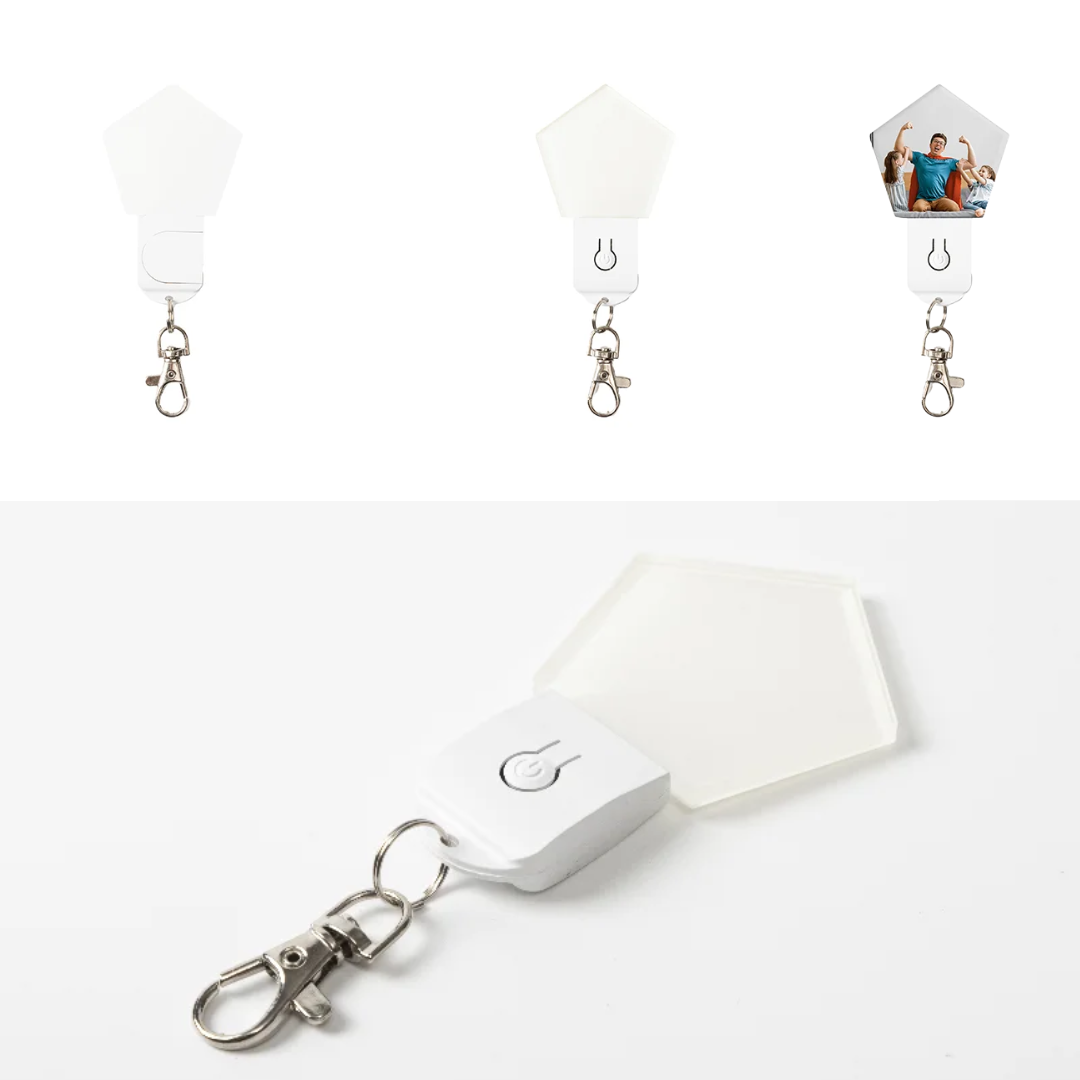 Sublimation LED Acrylic Light Up Keyrings (7 colours)
