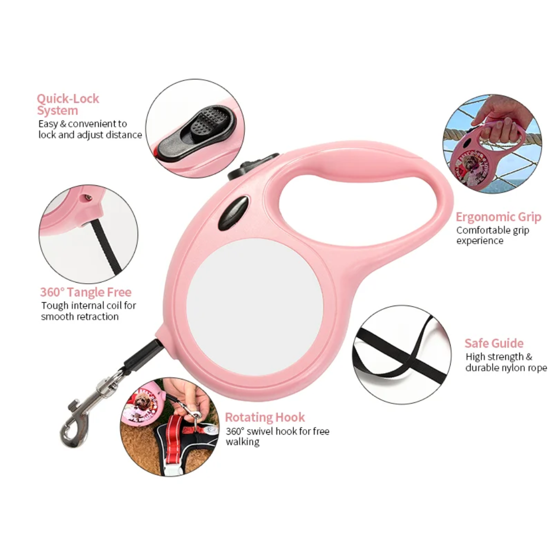 Sublimation Retractable Dog Leash | 3 variants