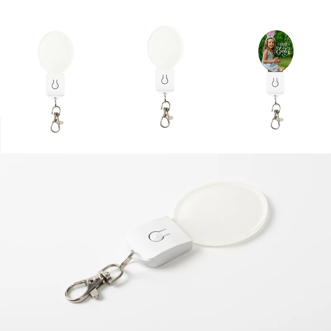 Sublimation LED Acrylic Light Up Keyrings (7 colours)