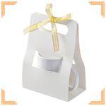 Sublimation White Gift Box for 11oz Mug with Ribbon (14 x 8.5 x 19.5cm) | Pack of 10 - Blank Print Media