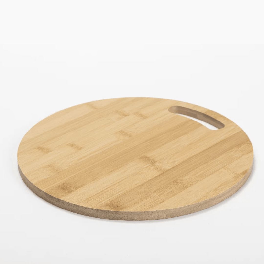 Round Hole Shape Bamboo Cutting Board (Sublimation & Engraving) | φ30cm - Blank Print Media