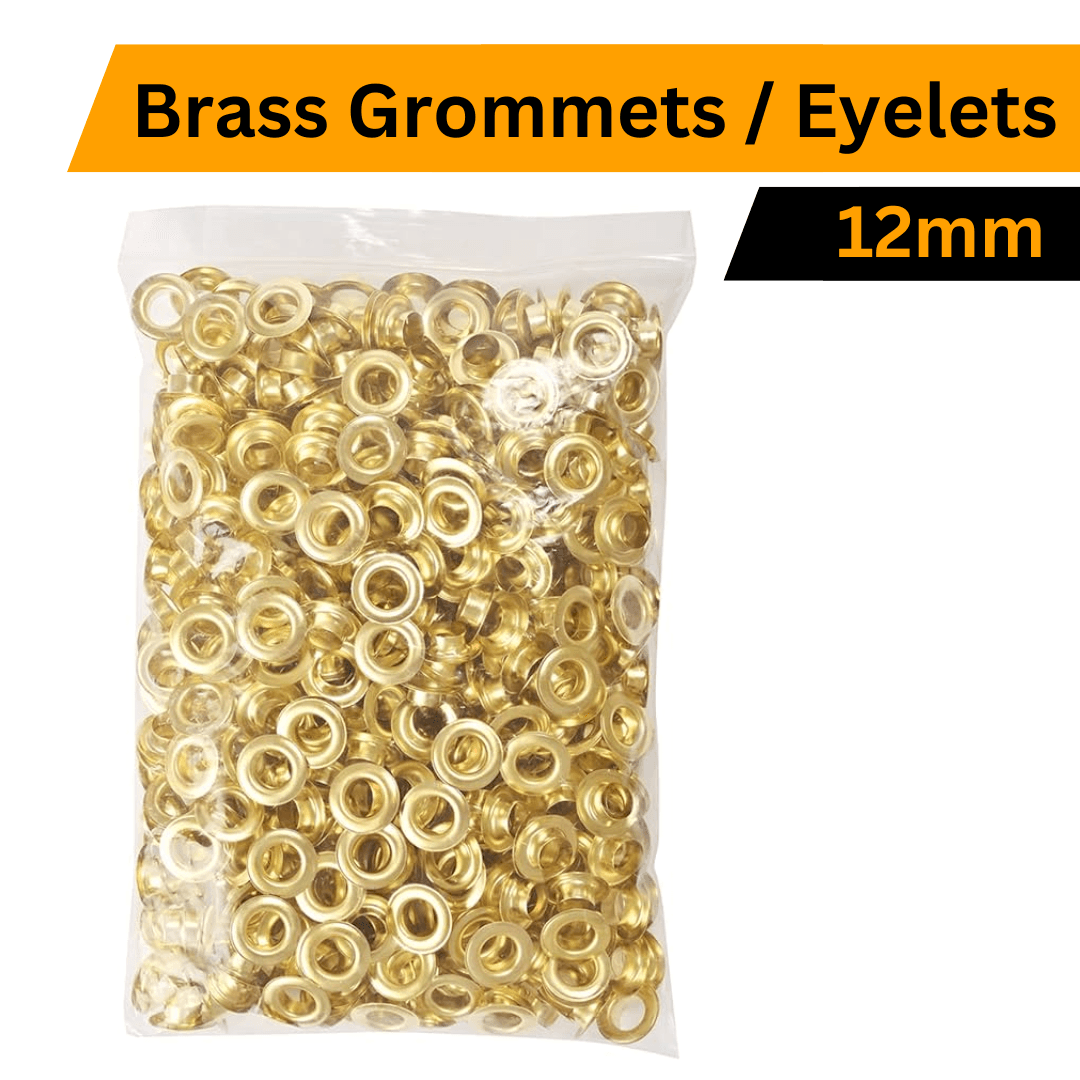 12mm Brass Grommets / Eyelets – Pack of 1000 Sets - Blank Print Media