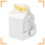 Sublimation White Gift Box for 11oz Mug with Ribbon (8.2 x 8.5 x 15cm)