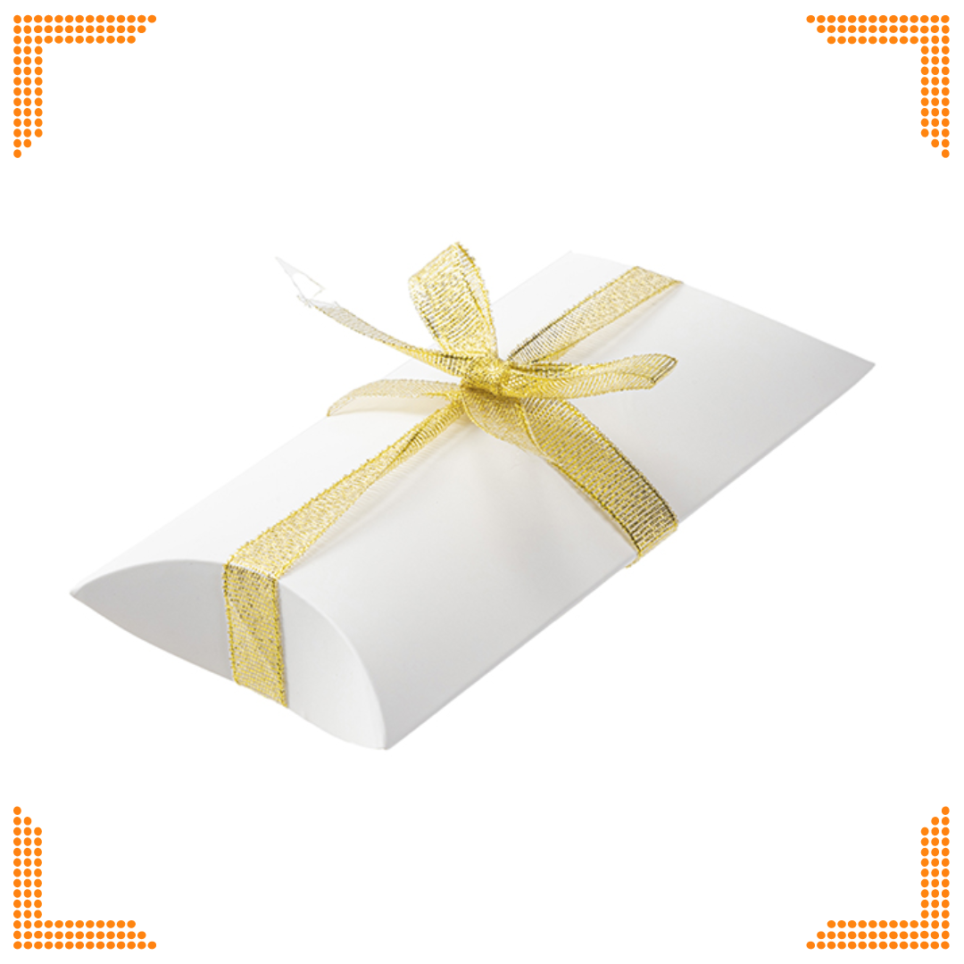 Sublimation White Gift Box with Ribbon (16 x 8.5 x 3cm)