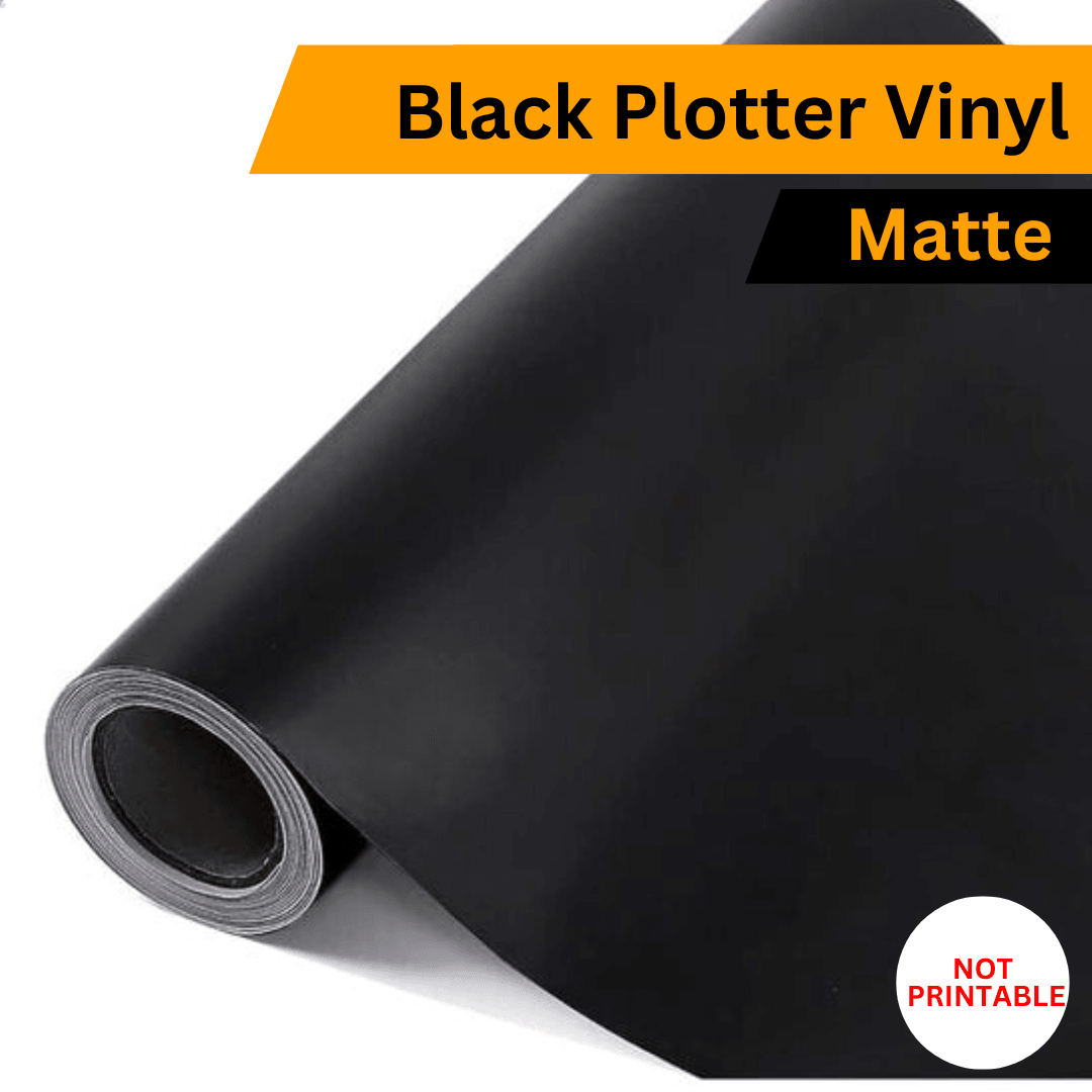 Matte Black Plotter Vinyl – 80mic | 1.22m (Per Meter or Roll) - Blank Print Media