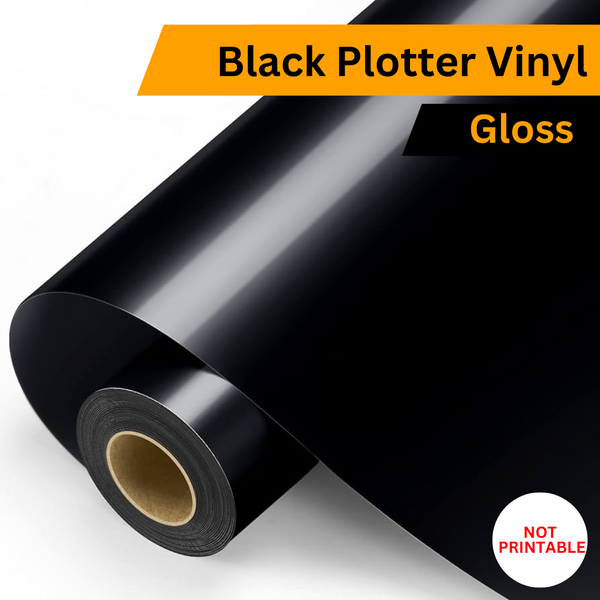 Gloss Black Plotter Vinyl (Indoor & Outdoor) | 80mic | 1,22m x per m or Roll