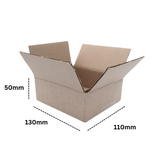 Corrugated Packaging Box - 50 x 130 x 110mm (Pack of 20)