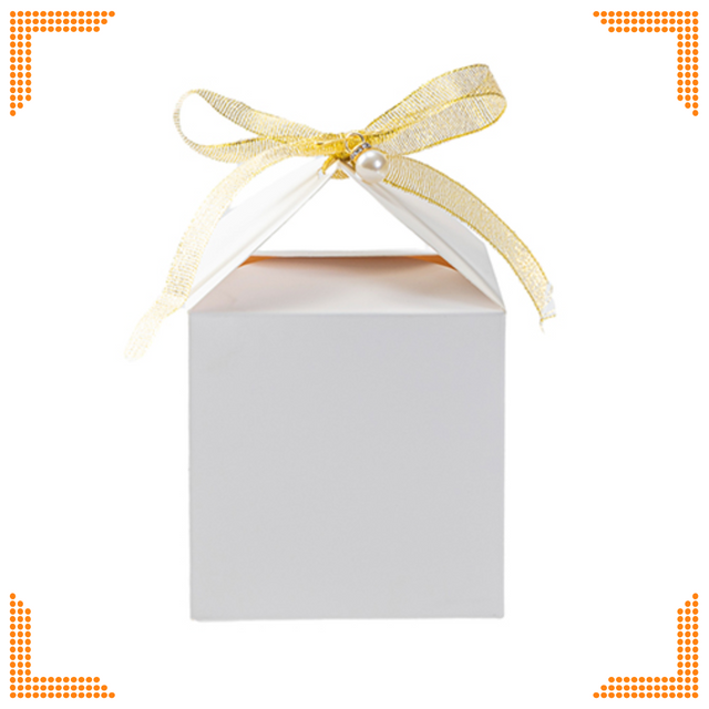 Sublimation White Gift Box with Ribbon (9 x 9 x 12cm)