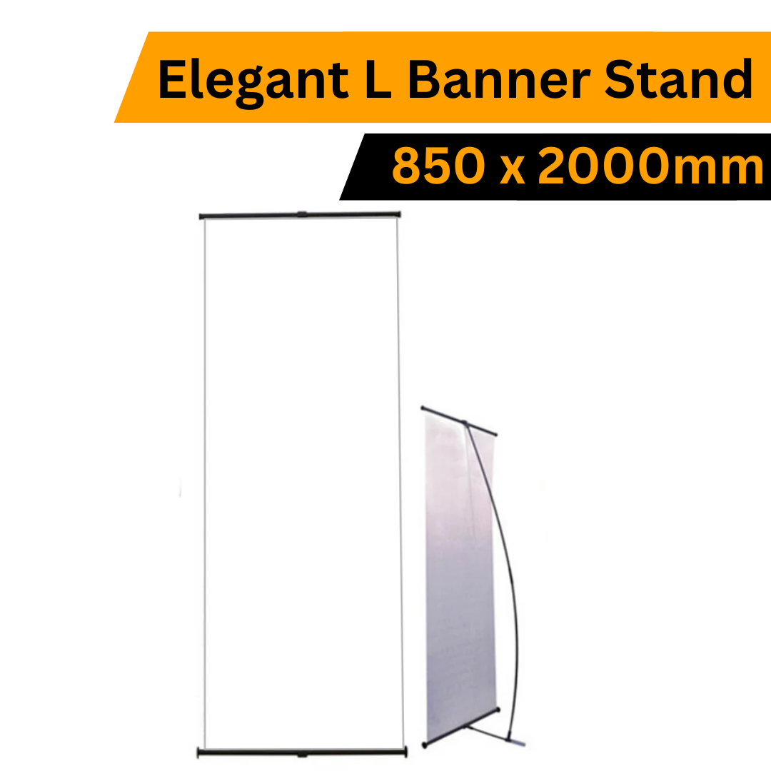 Elegant L Banner Stand  | 850 x 2000mm