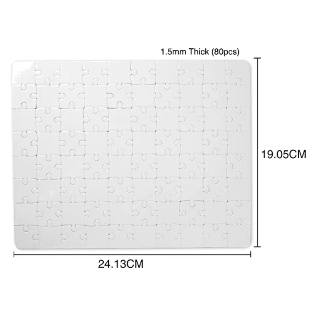 Glossy Puzzle Cardboard | 240mm x 190mm - 80pcs - Blank Print Media