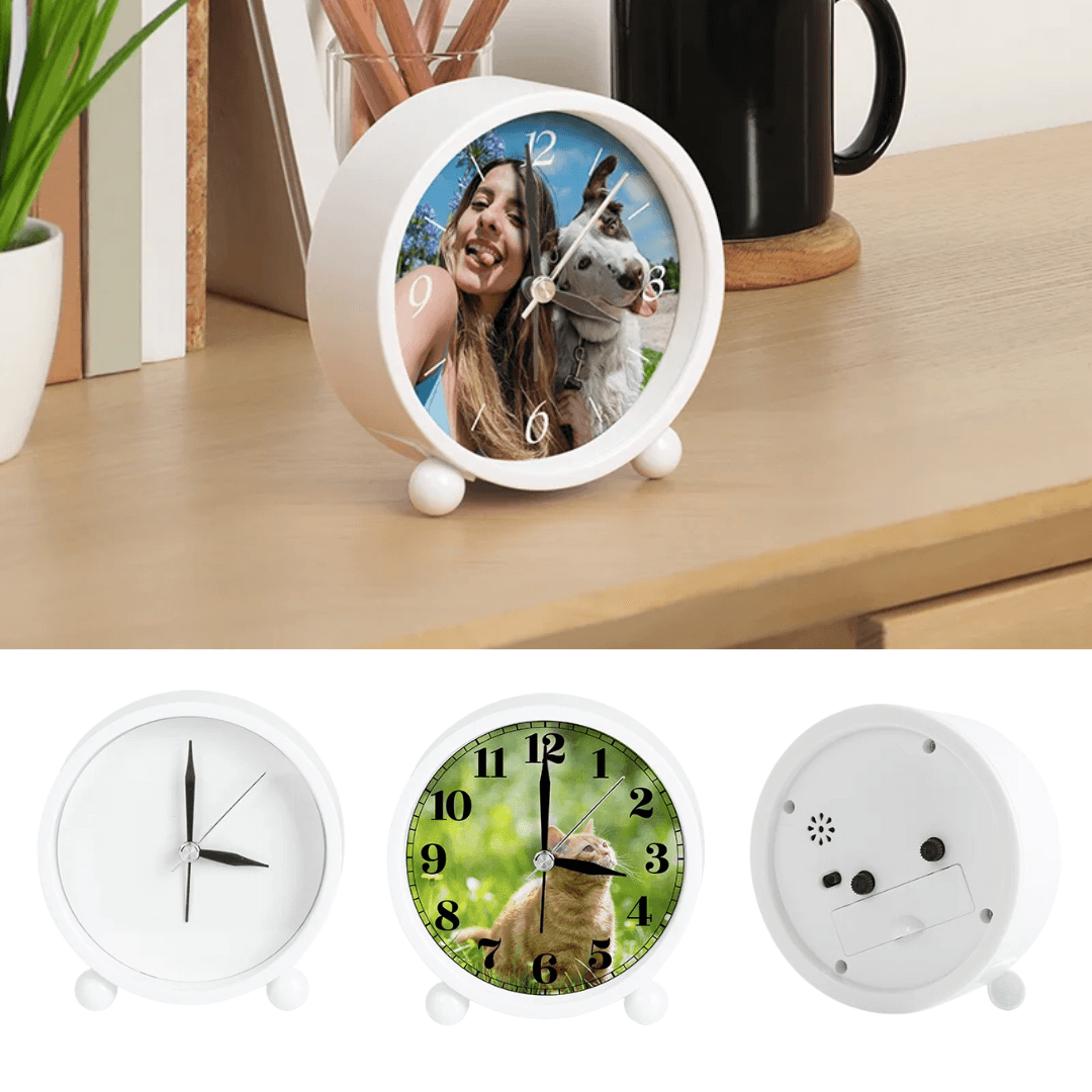 Sublimation Alarm Clock | 10.5x10.7x4cm | 4 colours - Blank Print Media