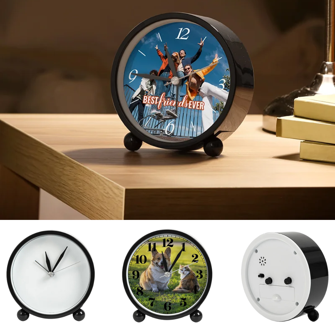 Sublimation Alarm Clock | 10.5cm x 10.7cm x 4cm