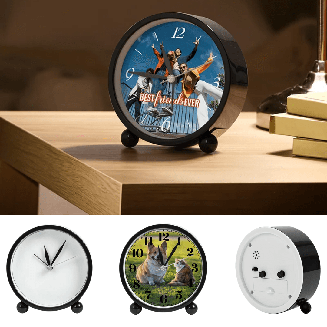 Sublimation Alarm Clock | 10.5x10.7x4cm | 4 colours - Blank Print Media