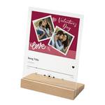 Rectangular Glass Photo Frame with White Patch | Music - 15 x 20cm - Blank Print Media