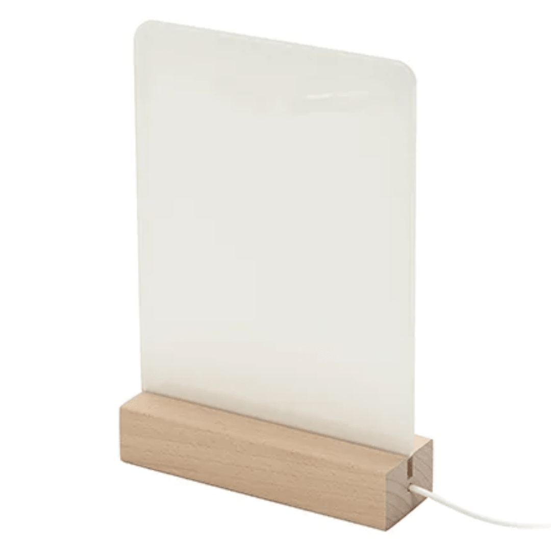 Acrylic Photo Frame with LED warm light base | 15.2 x 20.3cm - Blank Print Media