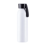 650ml Slim Aluminium Sports Bottle for Sublimation (White) – Black Cap - Blank Print Media