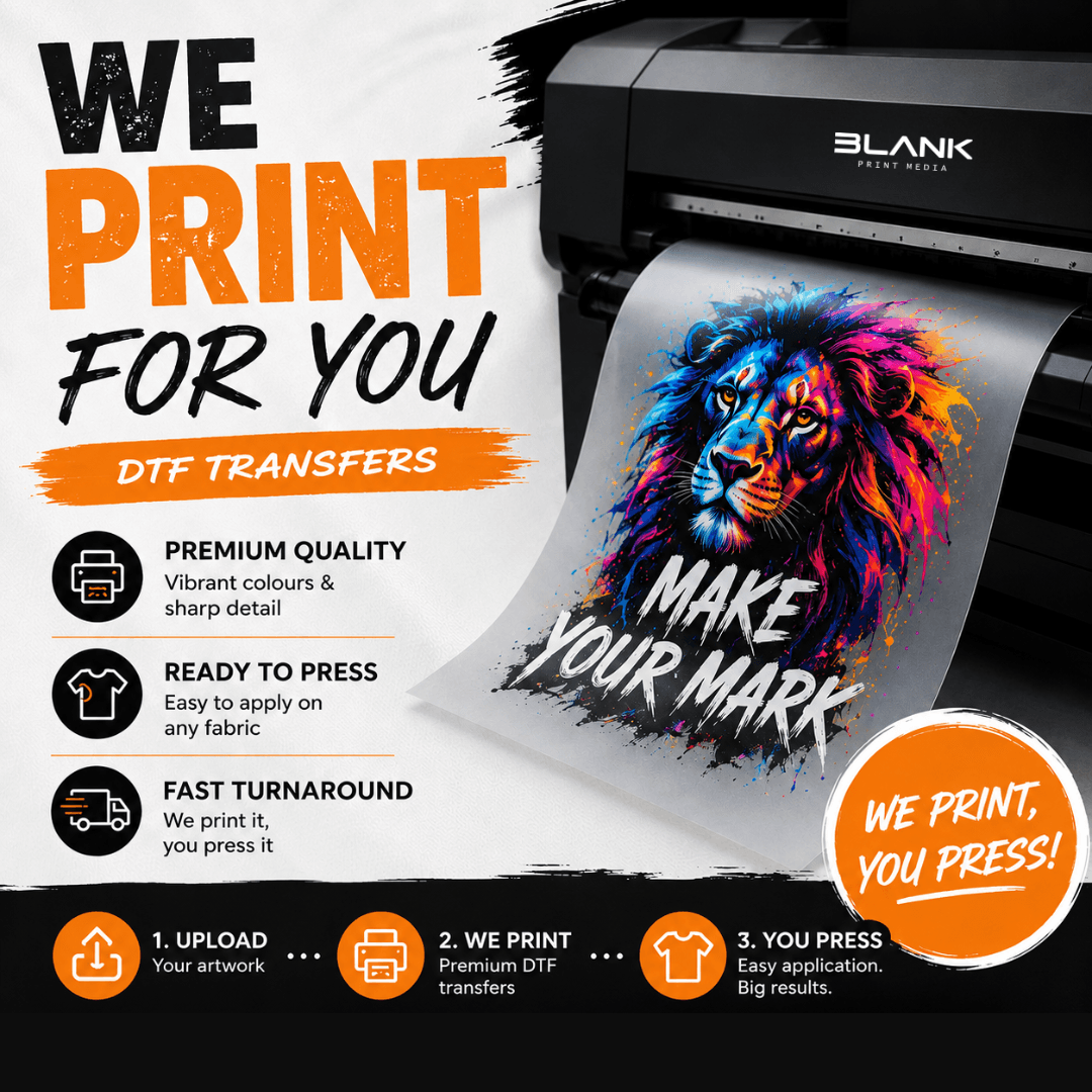 DTF Easy Peel Printing Service | from R179pm - Blank Print Media