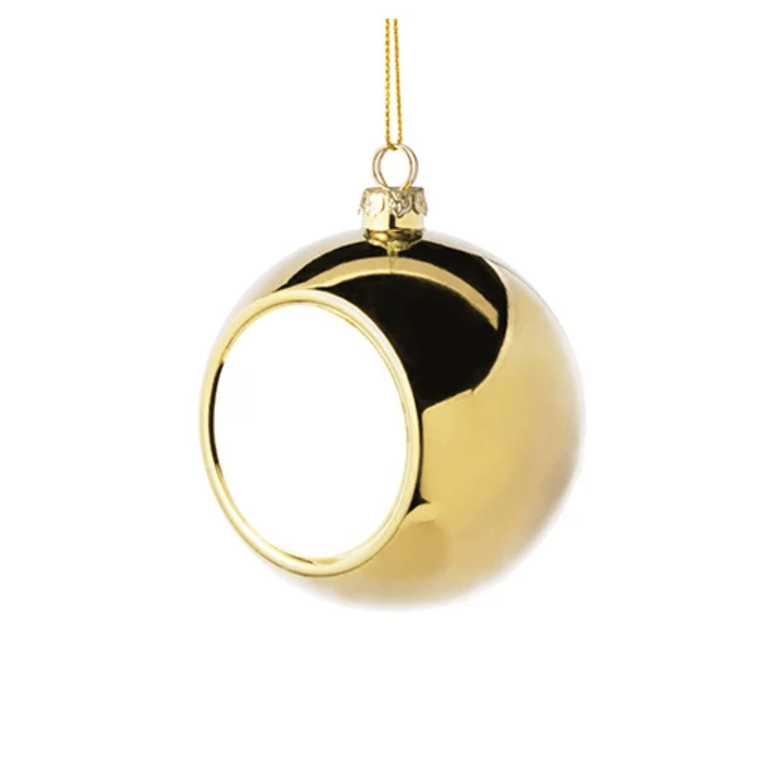 8cm Plastic Christmas Ball / Bauble Ornament | 6 colours - Blank Print Media