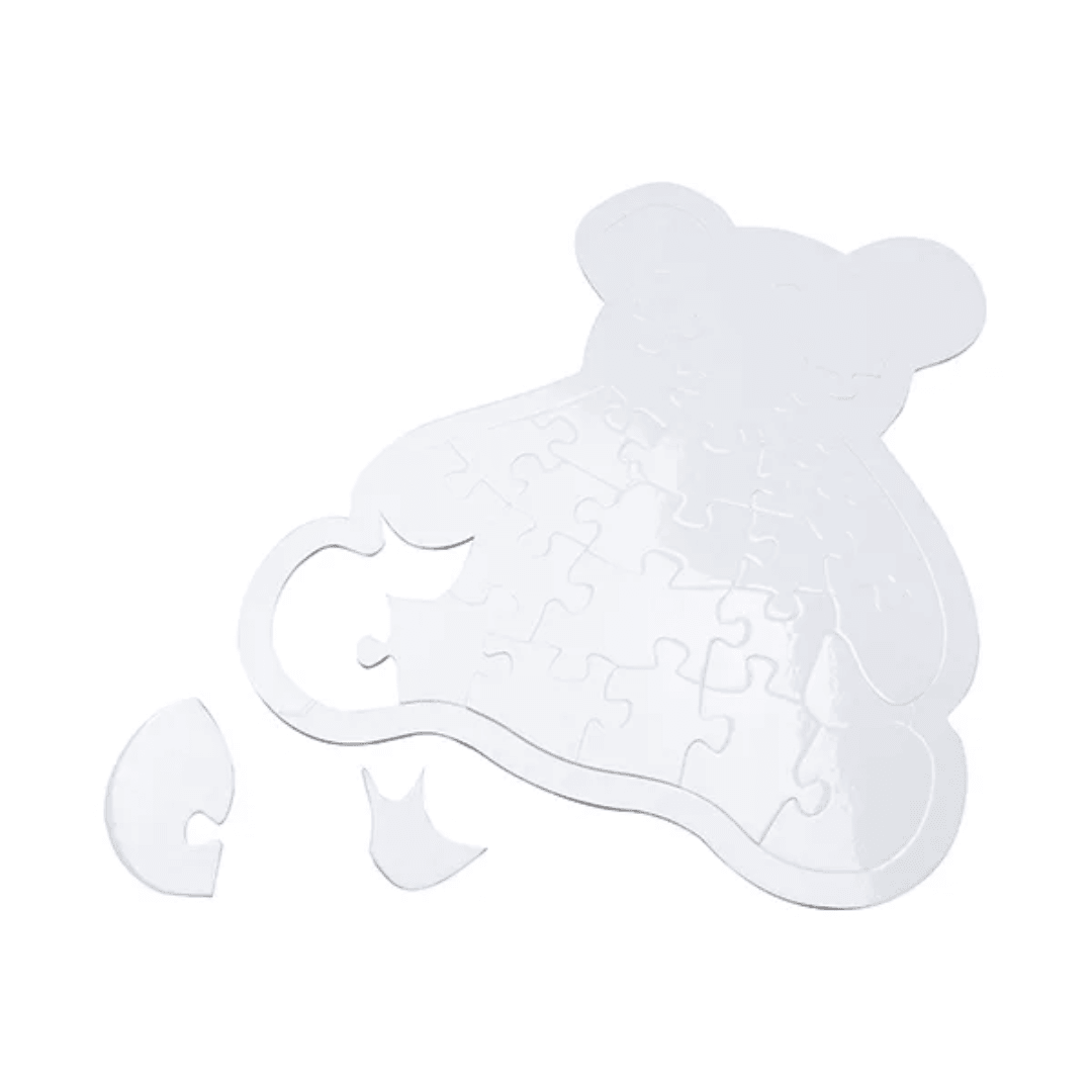 Glossy Shaped Sublimation Puzzle – Bear, Apple or Octagon - Blank Print Media