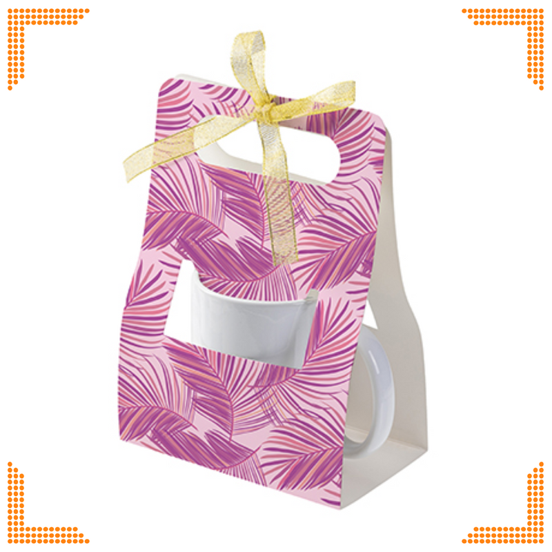 Sublimation White Gift Box for 11oz Mug with Ribbon (14 x 8.5 x 19.5cm)