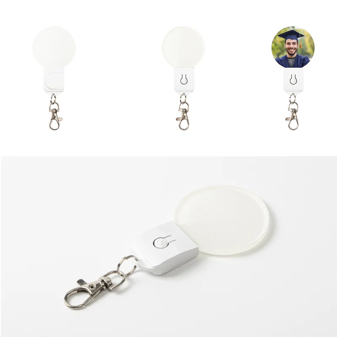 Sublimation LED Acrylic Light Up Keyrings (7 colors)