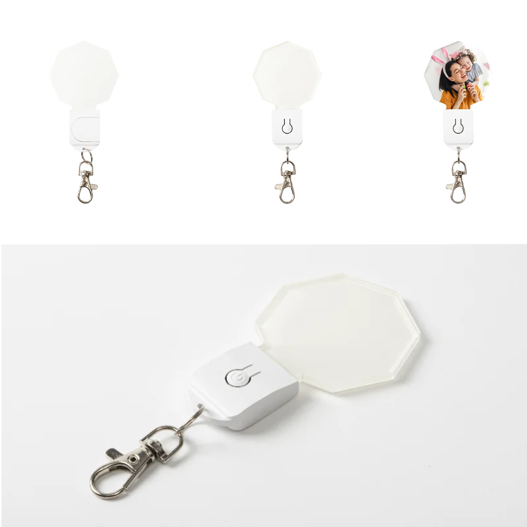 Sublimation LED Acrylic Light Up Keyrings (7 colors)