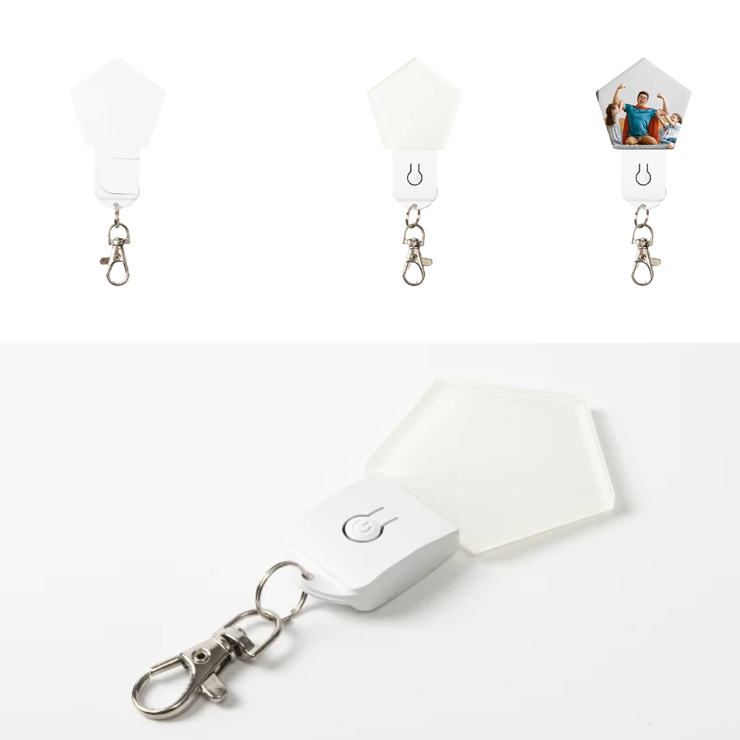 Sublimation LED Acrylic Light Up Keyrings (7 colors)