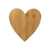 Heart Shape Bamboo Cutting Board (Sublimation & Engraving) | 21.5 x 22.5 x 0.9cm