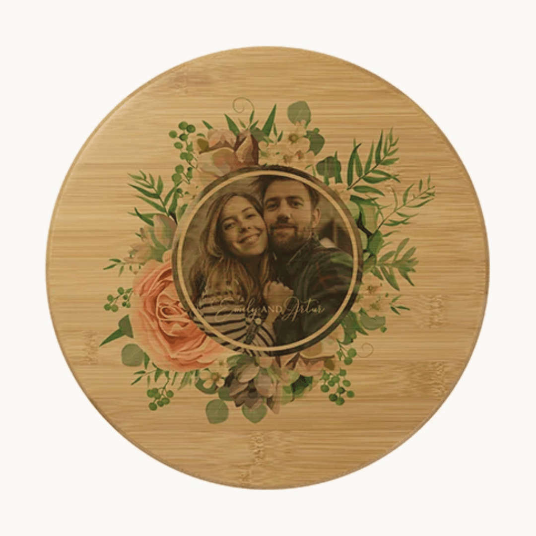 Round Shape Bamboo Cutting Board (Sublimation & Engraving) | φ30cm - Blank Print Media