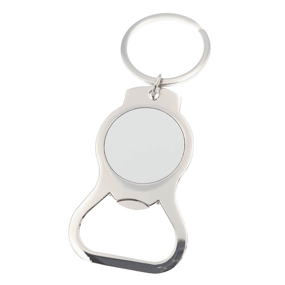 Round Bottle Opener Keyring - Blank Print Media