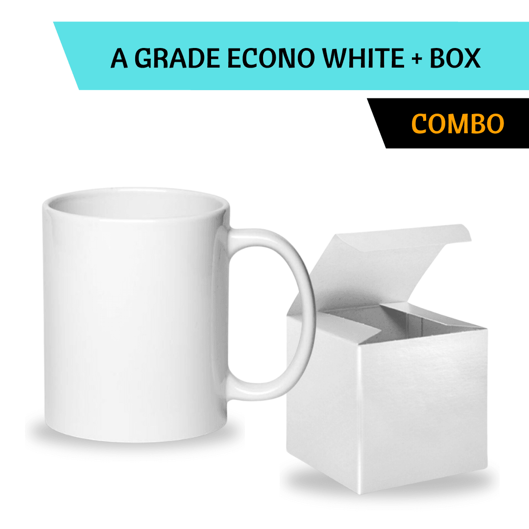 A Grade Econo 11oz Mug & Postal Box Combo - Blank Print Media