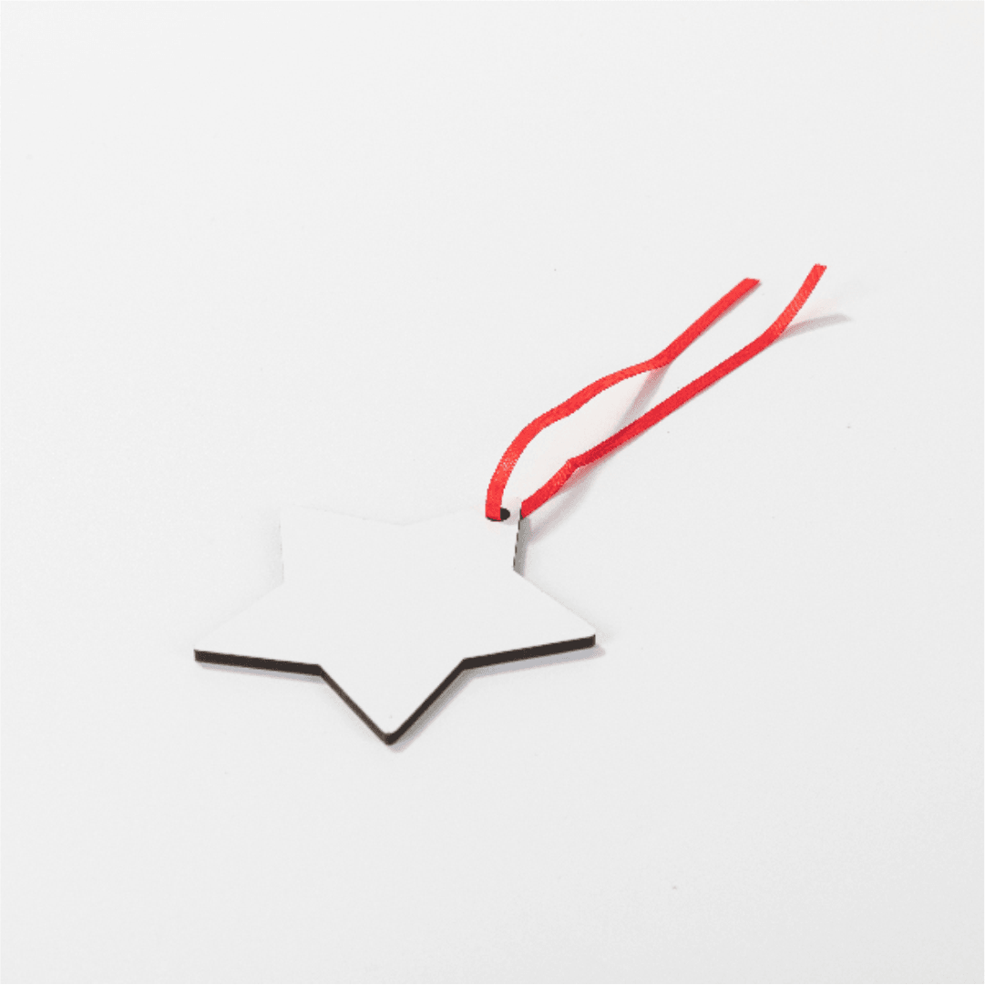Double-Sided MDF Ornament (Star) - Blank Print Media