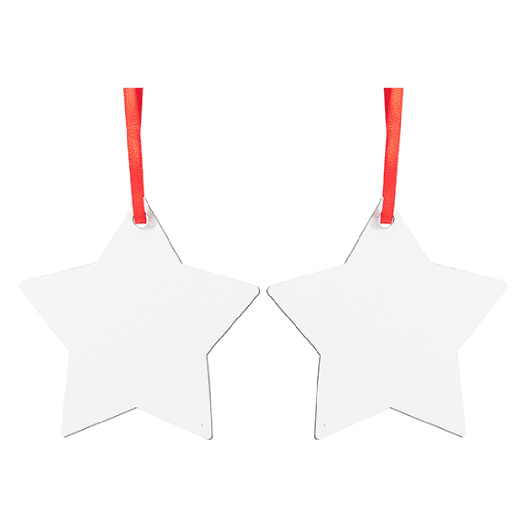 Double-Sided MDF Ornament (Star) - Blank Print Media