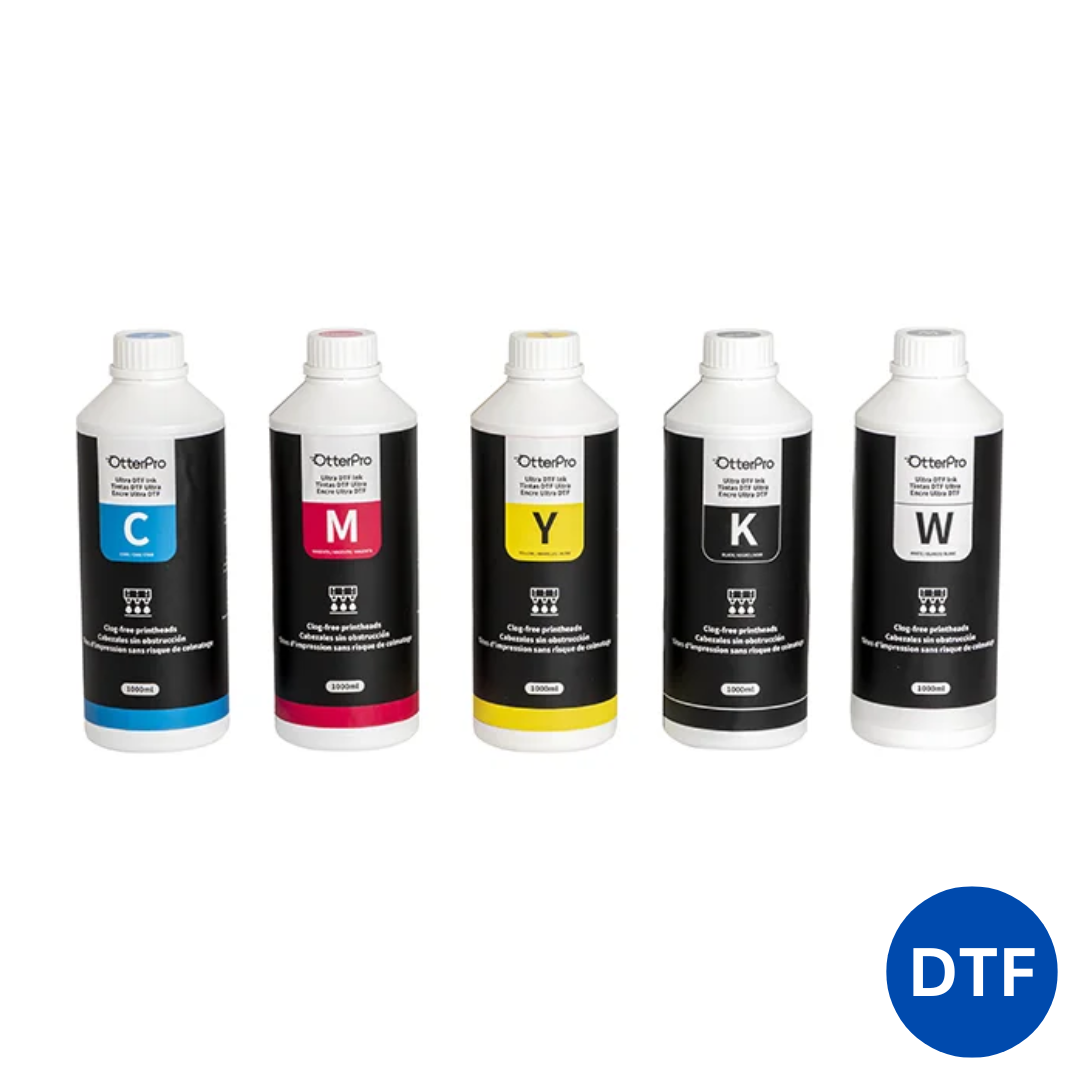 1000ml OtterPro Premium DTF Ink (C,M,Y,K,W)