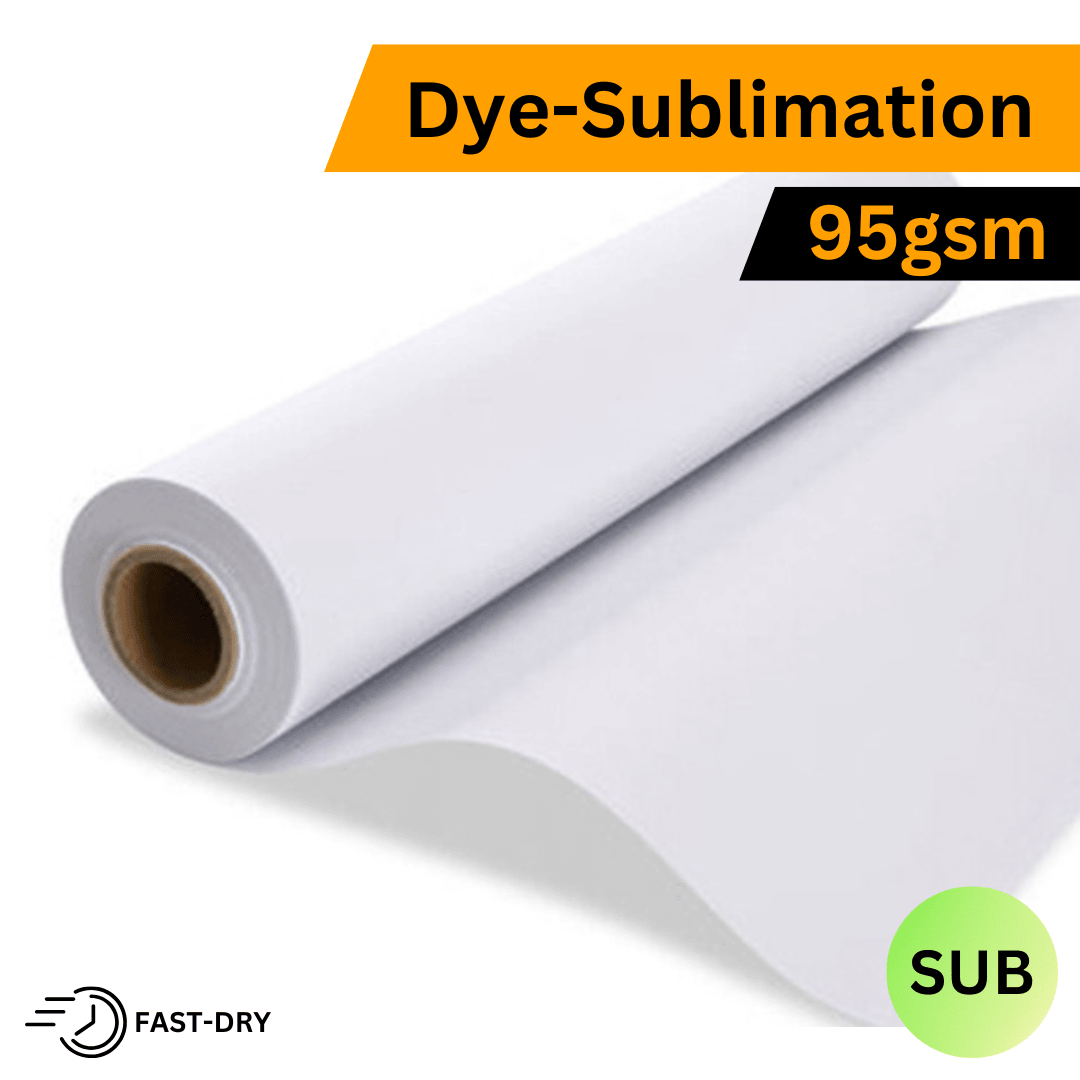 95gsm Dye Sublimation Paper (Fast-Dry) | 1.62x100m - Blank Print Media