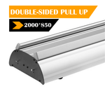 Double-Sided Roll-Up Banner Stand – 850 x 2000mm (Luxury Base) - Blank Print Media