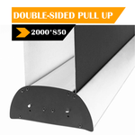 Double-Sided Roll-Up Banner Stand – 850 x 2000mm (Luxury Base) - Blank Print Media