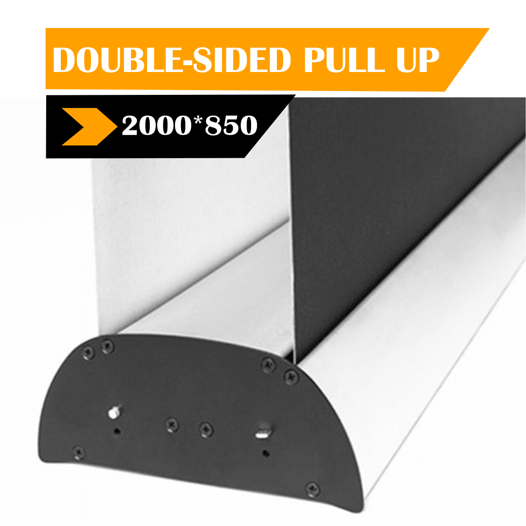 Double-Sided Roll-Up Banner Stand – 850 x 2000mm (Luxury Base) - Blank Print Media