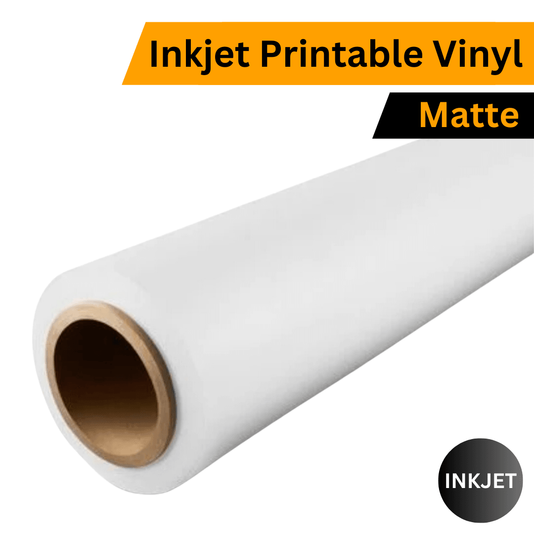 Inkjet Vinyl | Matte | 100mic | 914mm x 30m Roll (self-adhesive) - Blank Print Media