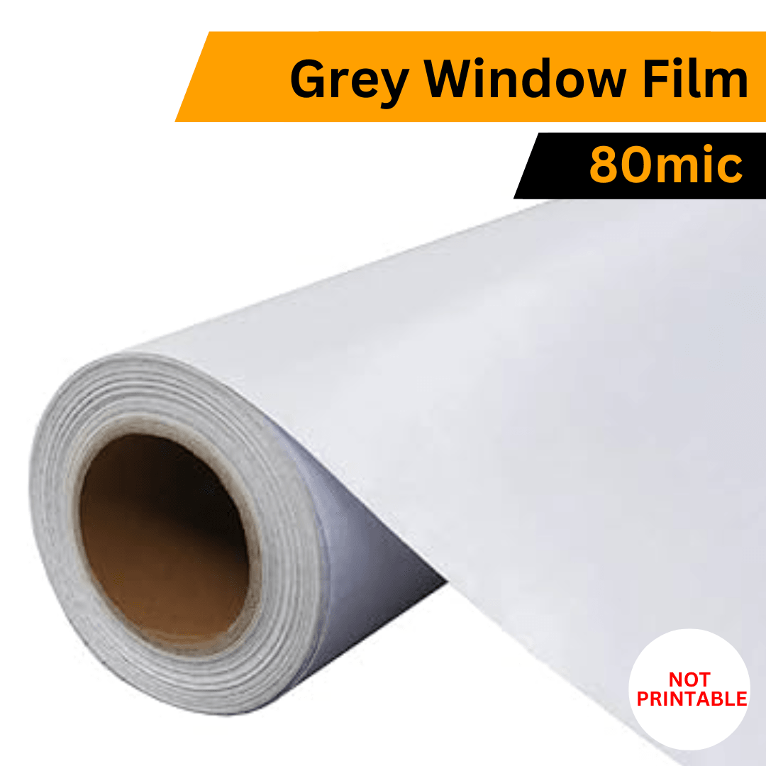Grey Window Film (Frosted / Sandblasted) – 80mic | 1.22m (10m or 30m Roll) - Blank Print Media
